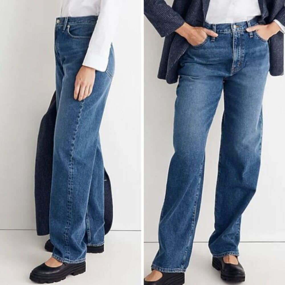 NEW Madewell Perfect Vintage Straight Jean in Firthway Wash, 24 - Picture 2 of 16